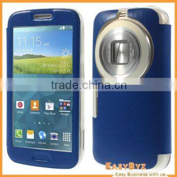 Full Screen View Window Leather Flip Cover for Samsung Galaxy K