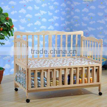 multi-function wooden baby bed approved FSC