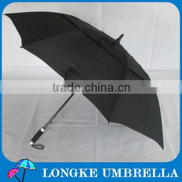 black wholesale Double Canopy auto open Golf umbrella