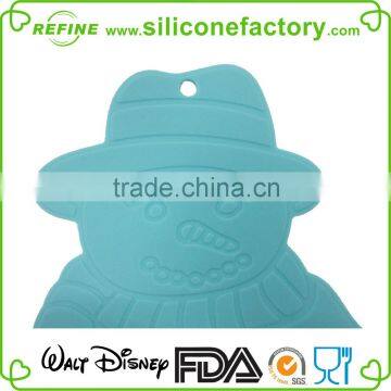 100% Food Grade Heat Resistant Silicone Pad Mat/ Coaster With Snowman Style photo-4