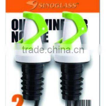 SINOGLASS Trade Assurance Automatic Open Glass Oil and Vinegar Dispenser Set Vinegar Bottle photo-5