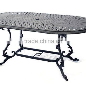 aluminum furniture long oval table outdoor garden table