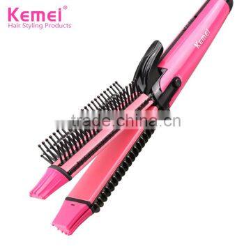 Kemei6833 New 4 in 1 Professional Wholesale Electric Hair Straightener & Curler