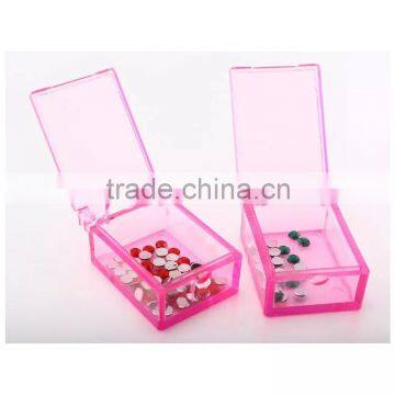 2016 Large capacity glass jewelry box pink jewelry gift boxes plastic transparent jewelry box