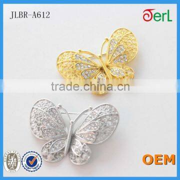 Handmade Accessories Women Brooch Big Peacock Shape Crystal Rhinestone Brooch photo-5