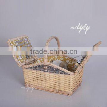 europe weaving wicker picnic hamper wholesale