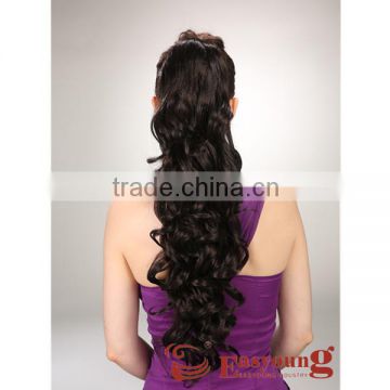 Long curly hairpieces, ponytail claw clip hair style