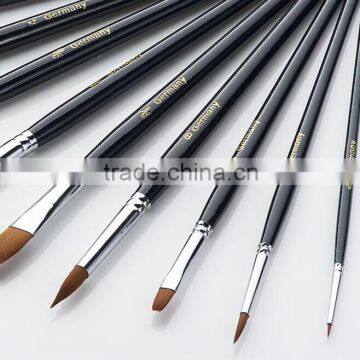 High Quality Student Paintbrush Woodle Handle Aluminum Nylon Hair Artist Oil Paint Brushe Set 12 Pcs Free Sample