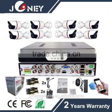 720p 8 Channel AHD DVR Kit with 8 pcs 1.0MP AHD Camera