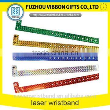 pure color kids vinyl band laser pvc wristband for party