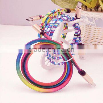 High Speed colorful fashion Type-c to usb Optical led Cable for mobile phone