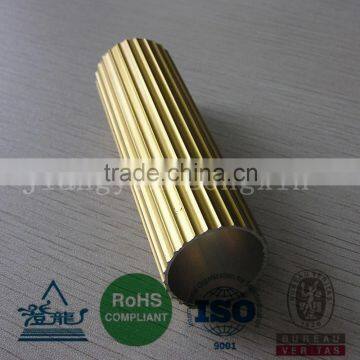 High Cost Performance Golded Anodized Extrusionaluminium Profile of Aluminum Pipe