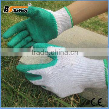 BSSAFETY 2015 wholesale T/C cotton knitting latex coated work glove