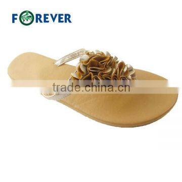 Summer PU Flowers Women Flip Flop