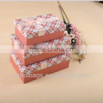 Customized jewelry gift packaging box with bowknot