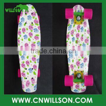 4 wheels mini plastic skateboard