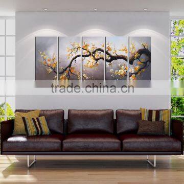 canvas group flower painting for home decoration