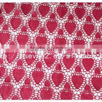 New Arrival 50/52'' Red Water Soluble Nigerian Lace Fabric for Dress photo-3