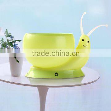 Novelty Snail Led Night Light DC 5V USB Charging 1W Ecological Plant Potting Lamp Home Decoration Yellow Night Light Kid Gift