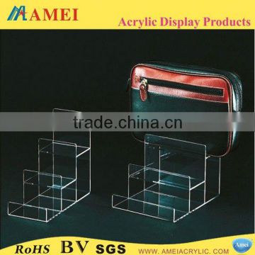 2013 hot acrylic handbag purse display stand/customized acrylic handbag purse display stand