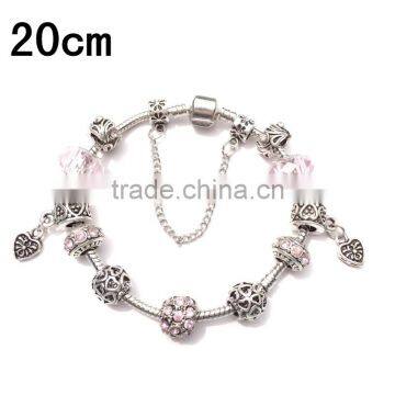 2016 Wholesale Fashion Charm Bracelet Heart Pendants With Beautiful Bead photo-6