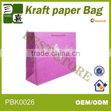 quality designer printed paper carrier bag with silver stamping logo