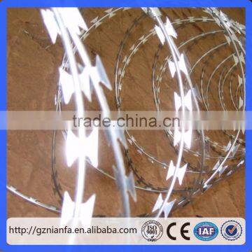 450mmm /500mm /700mm /1000mm Hot Galvanized Coil Concertina Razor Barbed Wire(Guangzhou Factory) photo-2