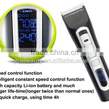 2016 High capacity Li-ion battery LCD display hair clipper with CE certification