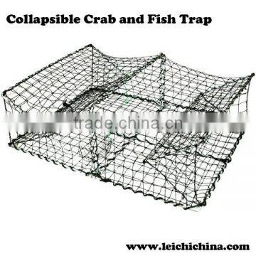 Collapsible coated crab trap wire