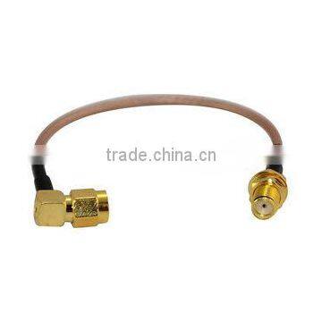 FPV Antenna Accessory RF Coaxial Wire RG316 Cable 10CM SMA Female to 90 Degree Right Angled SMA Male