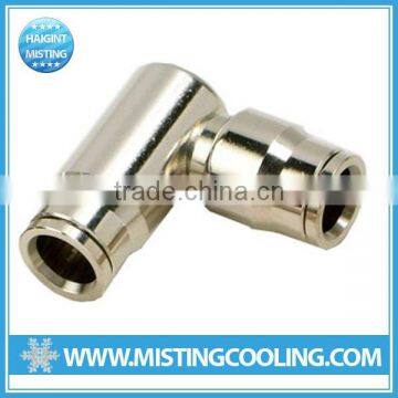 TY1912 Haigint push-in elbow connector brass with nickel plated for connecting nylon tubing and stainless steel tubing
