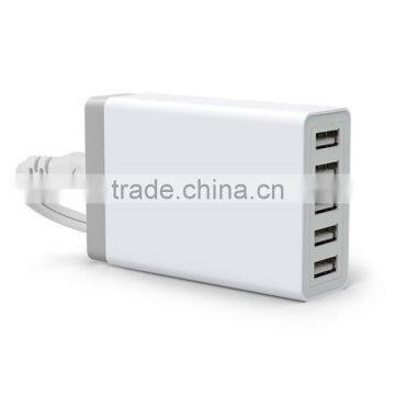 For iPhone6 iPad Samsung Smart Phone USB charger 40W 5V 8A 5 Ports USB Charger,home charger,travel charger,