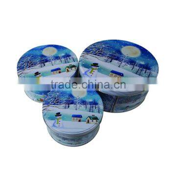 wholesale custom metal round tin box with lid