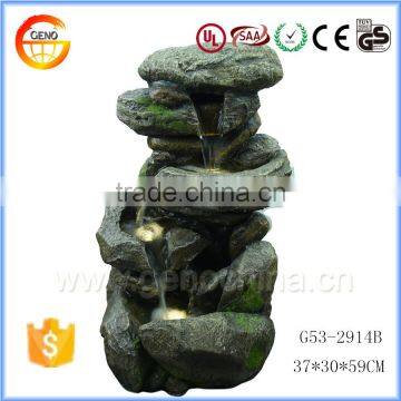 Trade assurance resin gift crafts stone finish water fountain