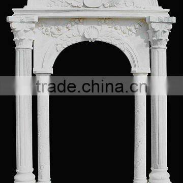 Elegant White Marble Doorframe With Column