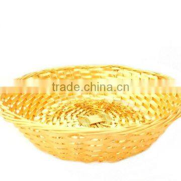 Traditional Metal Handwoven Fruit Bread Basket