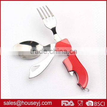 Detachable Picnic tool Folding camping tool portable stainless steel fork outdoor tableware Spoon & Knife