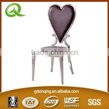 Home Furniture Crystal Button PU Leather Stainless Steel Dining Chairs photo-5