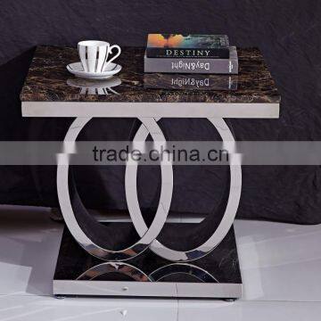 Luxury Dining Room Set Marble Top Side Table photo-3