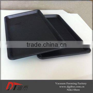 ABS rectangle plastic food compartment tray by vacuum forming