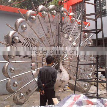 Stainless Steel Garden Animal Sculpture ,Stainless Steel Peacock Sculpture photo-3