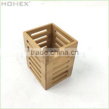 Bamboo Slated Kitchen Utensil Holder Homex-BSCI Factory