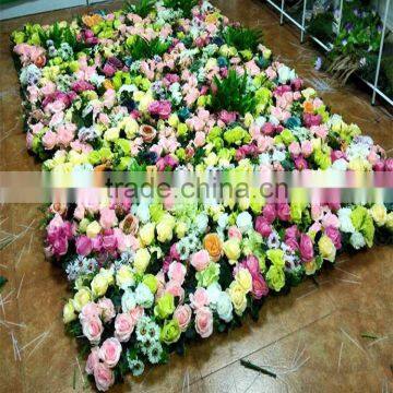 SJ2017300203 Hot sale plastic flower wall hanging silk flower for weeding decoration