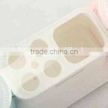 3PC Double Color Plastic Toothbrush Holder and Cup Set Bathroom Set photo-3