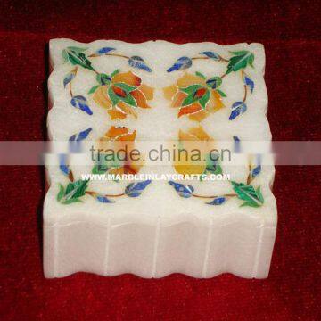 Marble Box. Marble Inlay Box, Marble Inlay Jewellery Box