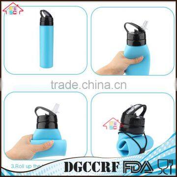 NBRSC Foldable Water Bottle Collapsible Silicone Sports Water Bottle for Outdoors, Hiking, Camping, Biking photo-4