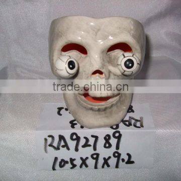 ceramic skull halloween decoration