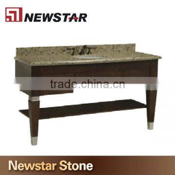 Hotel Corner Bathroom Vanity Base With Solid Wood Legs photo-2