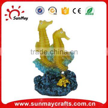 resin seahorse figurine for home statues