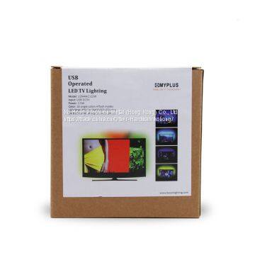 TV Bias Lighting USB Powered LED Light Strip for 47-50 Inches TV Back Decor 20 Color Options Dimmable Remote